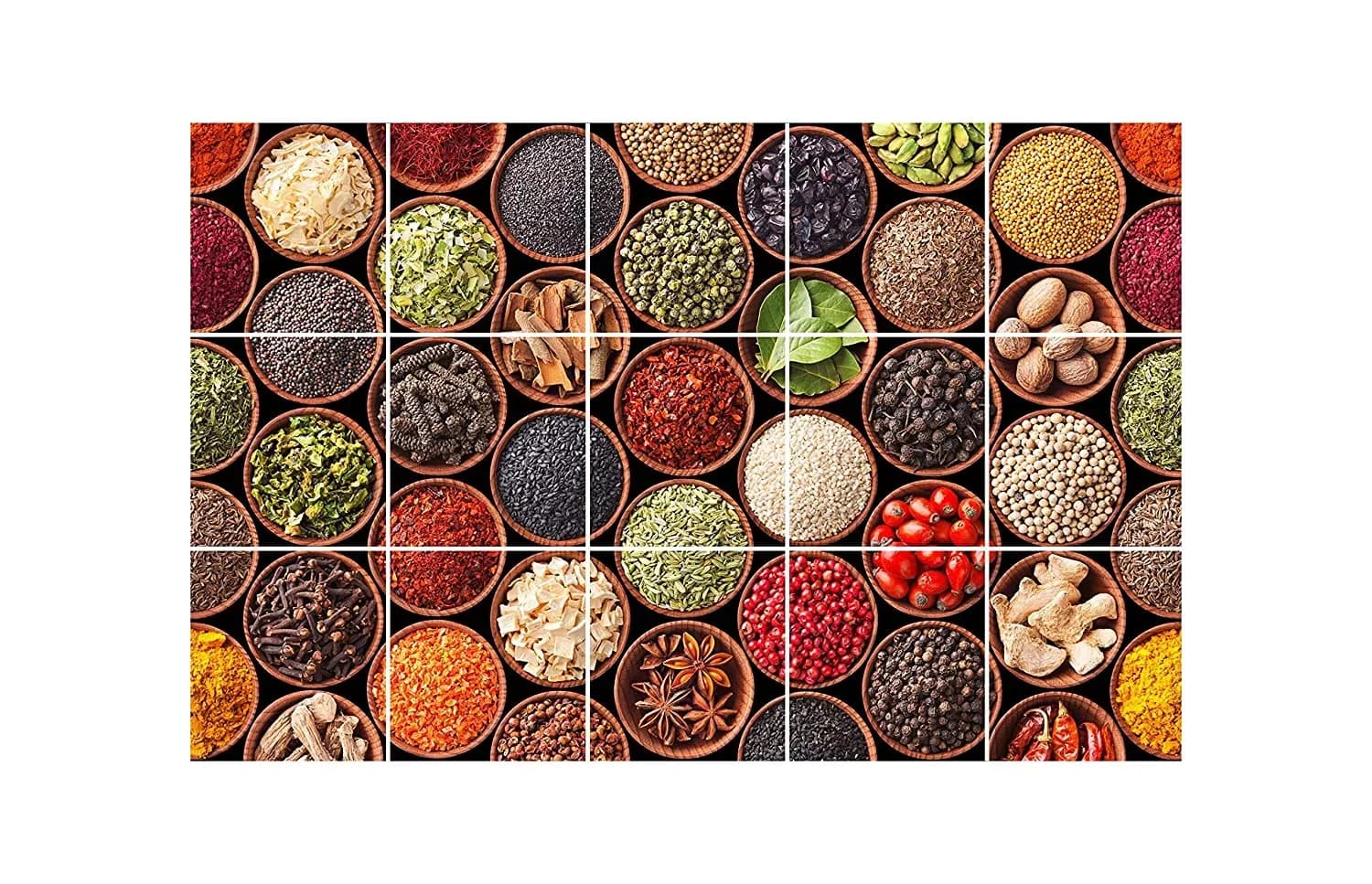 DreamKraft Vinyl Spices Kitchen Sticker, 73 x 47 cm, Multicolor