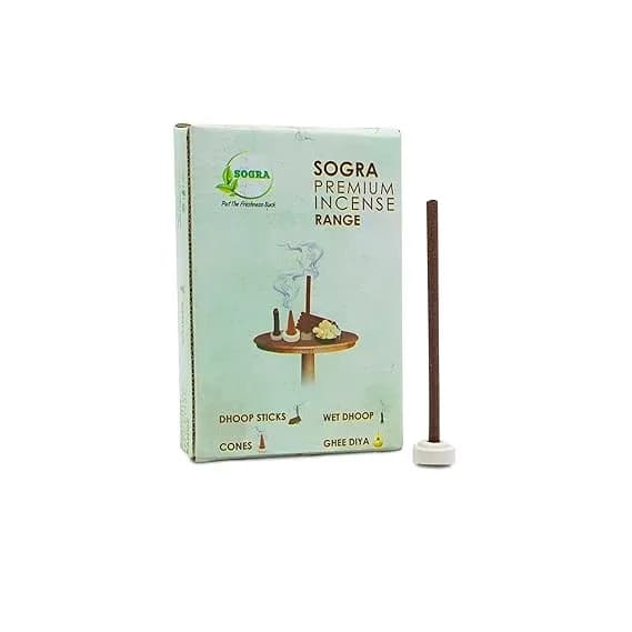 Sogra Exclusive Premium Rose & Kohinoor Fragrance Dhoop Sticks with Ceramic Stand