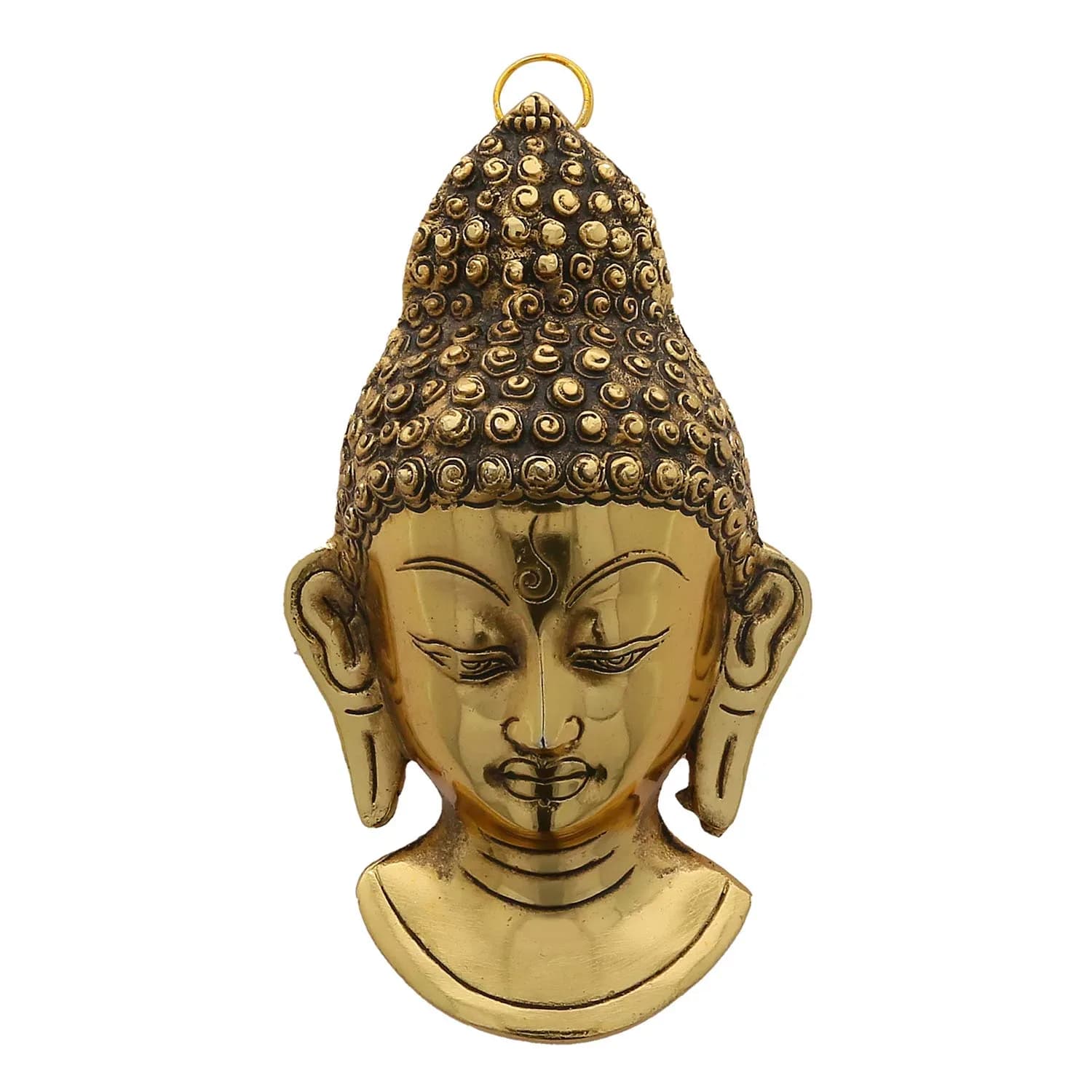 DreamKraft Antique Metal Buddha Head Statue for Home Decor
