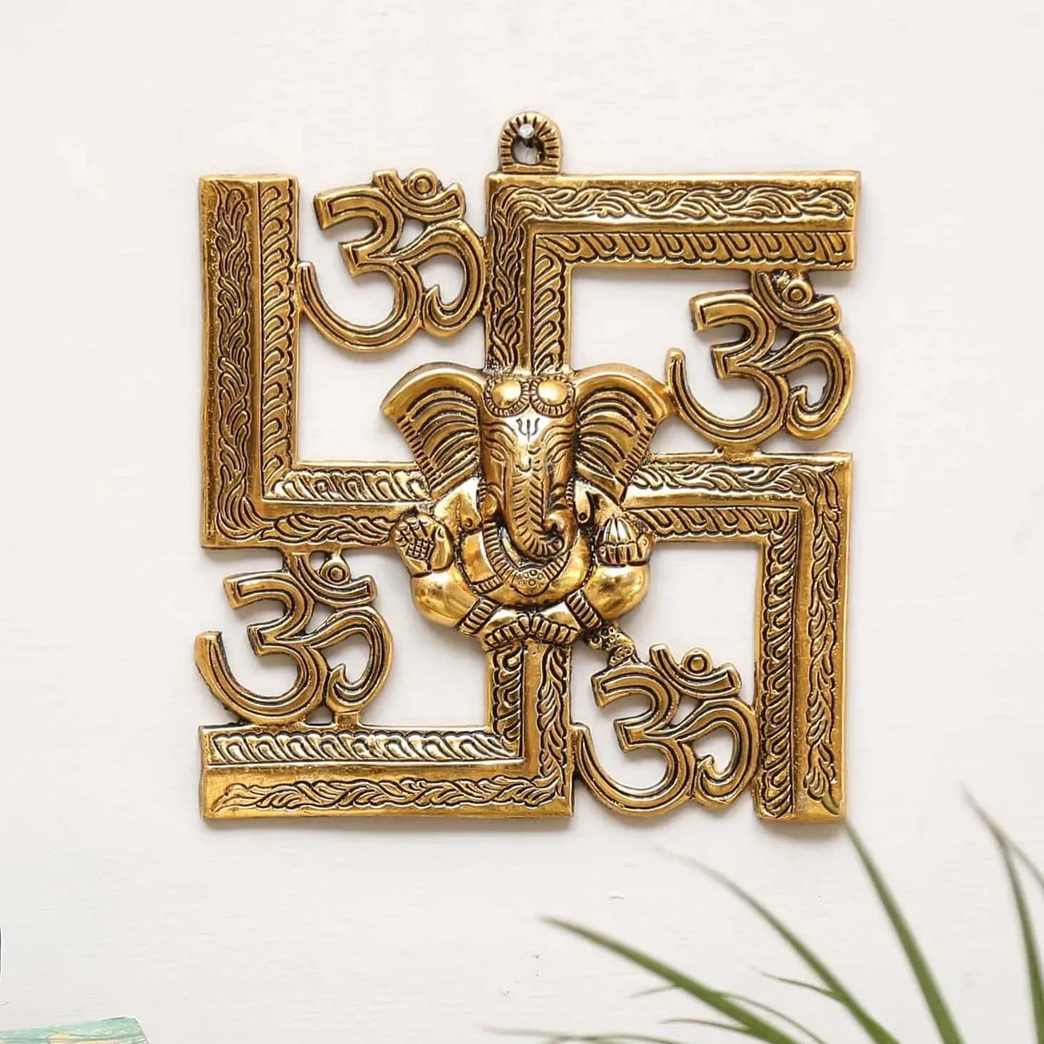 DreamKraft Ganesha Metal Wall Hanging Sculpture