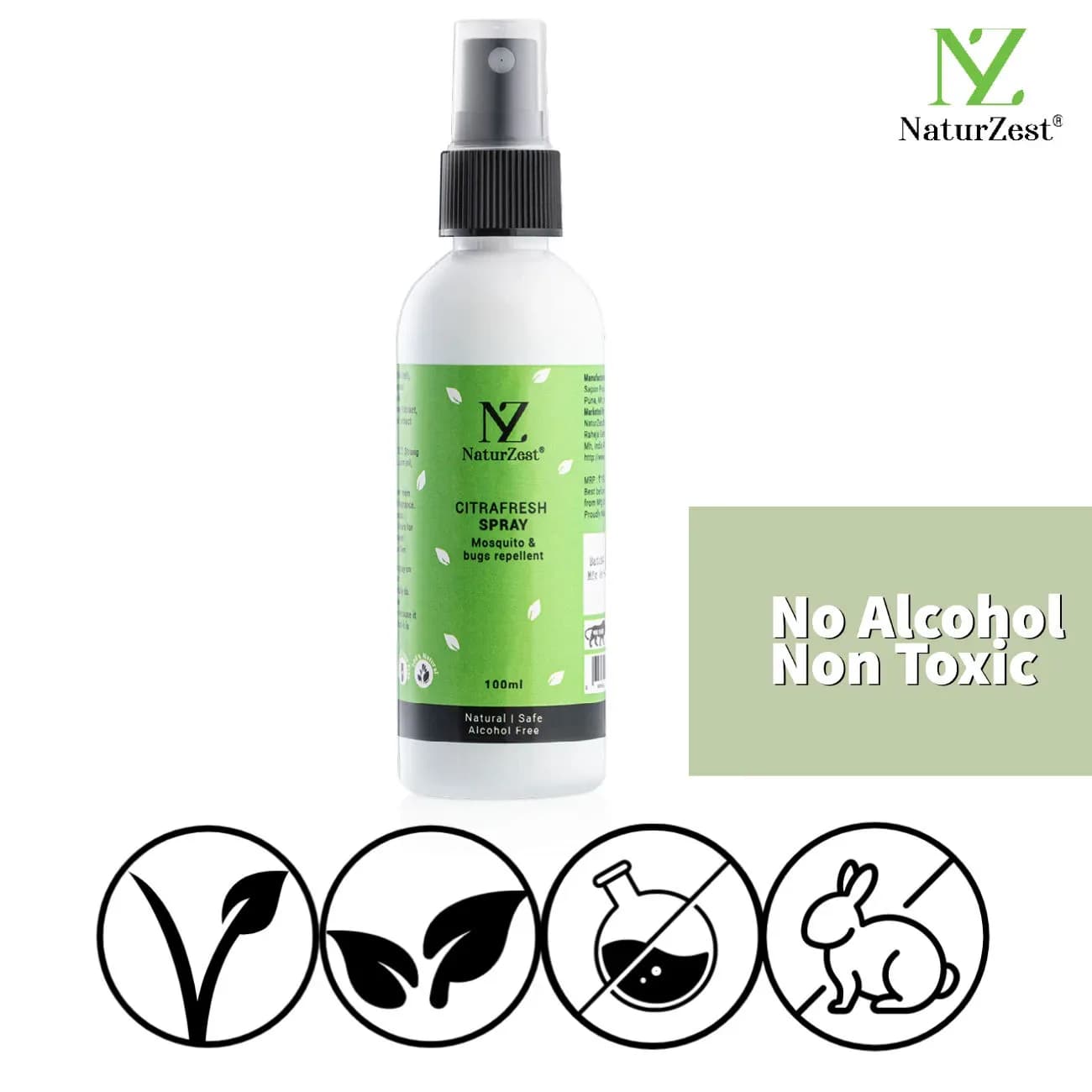 NaturZest Citrafresh Spray - Mosquito Repellent