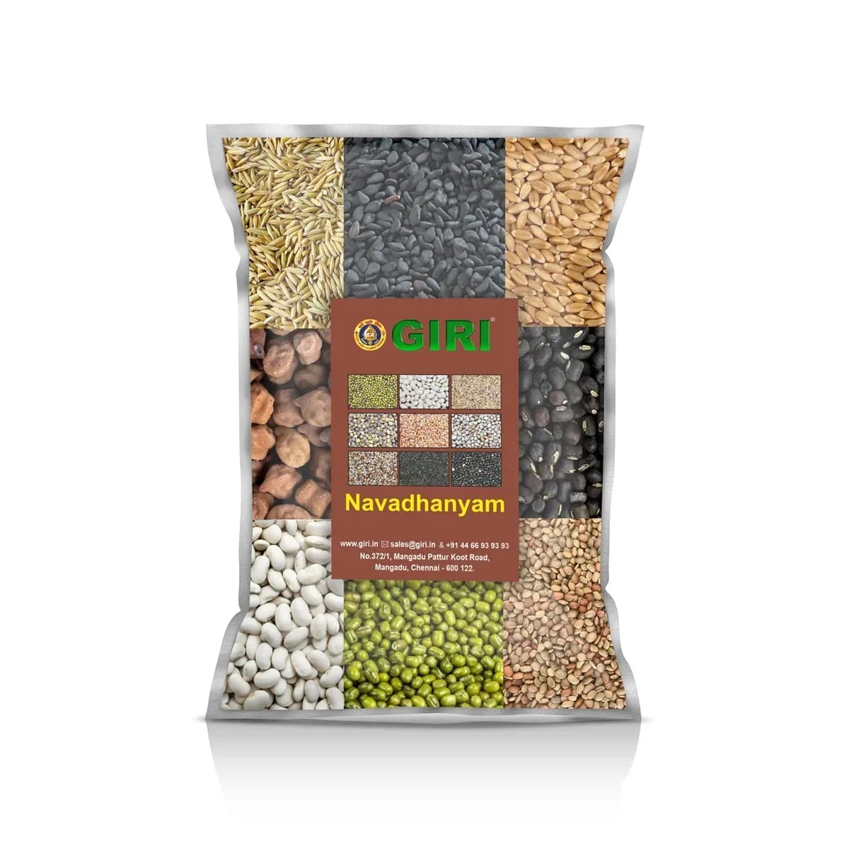 Giri Navadhanyam Set - Nine Grains for Navagraha Homam (900 g)