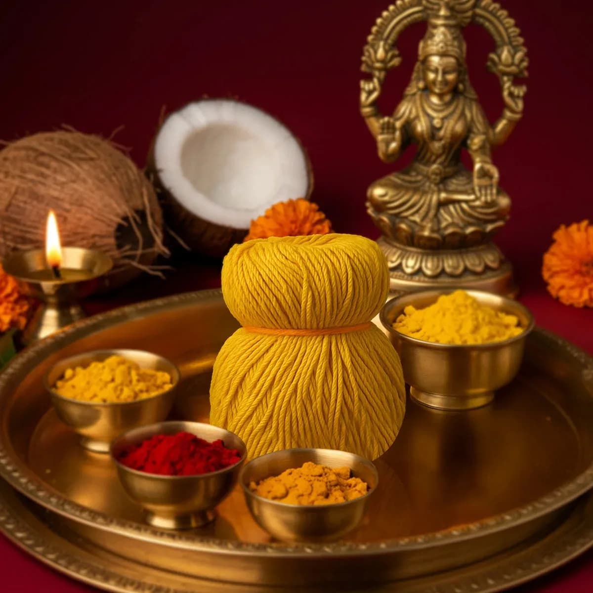 Giri Nonbu Charadu Yellow Janeu Thread for Pooja