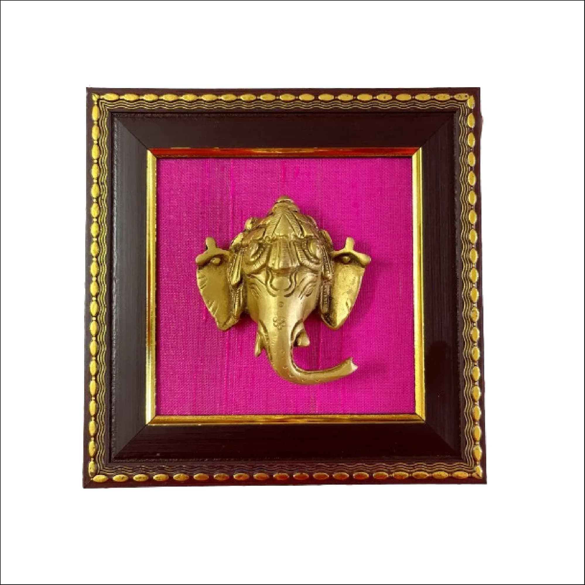 Brass Seated Ganesh with Deepam Statue
