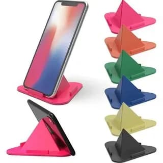 Morex Pack of 10 Plastic Pyramid-Shaped Mobile Stands (Colors May Vary)