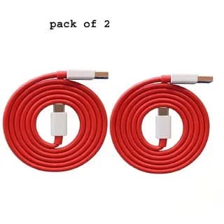 SuperVOOC Type-C USB Data Cable, Red (1 m, Pack of 2)