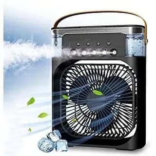 Personal Air Cooler Fan with 7-Color LED, Speed Modes, and Timer