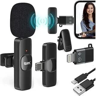 Wireless Plug and Play Type-C Caller Microphone for Android and iOS