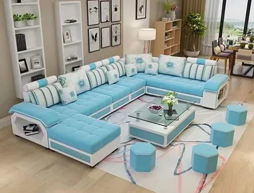 Starlet Furniture U Shape Sectional Sofa Set
