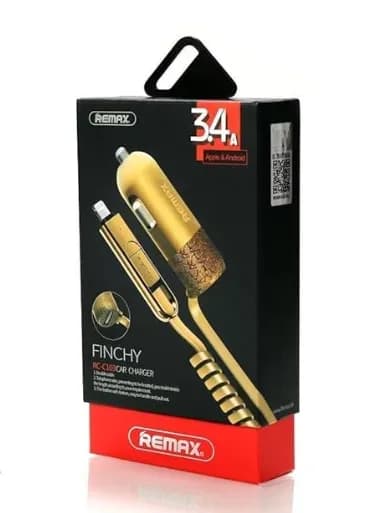 Remax Finchy Car Charger 3.4A Gold
