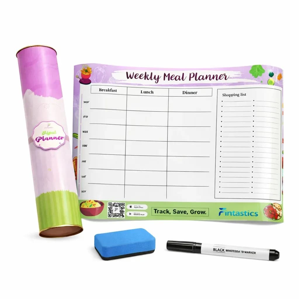 Fintastics Magnetic Weekly Meal Sheet Planner