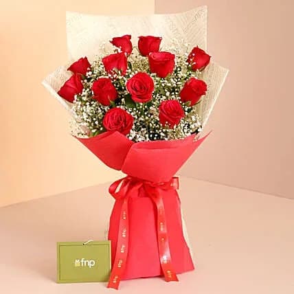 Confetti of Love Red Color Roses Flower Bouquet