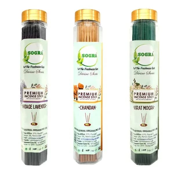 Sogra Exclusive Assorted Premium Incense Sticks for Pooja