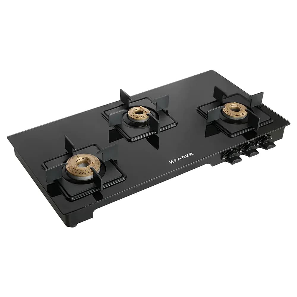 Faber Lazer 3 Burner Gas Cooktop - Black