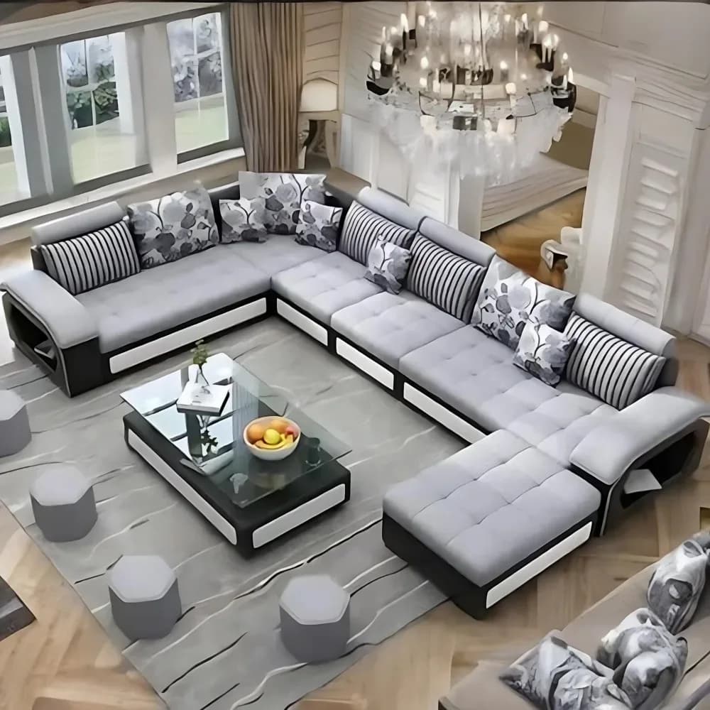 Starlet Furniture U Shape Sofa Set