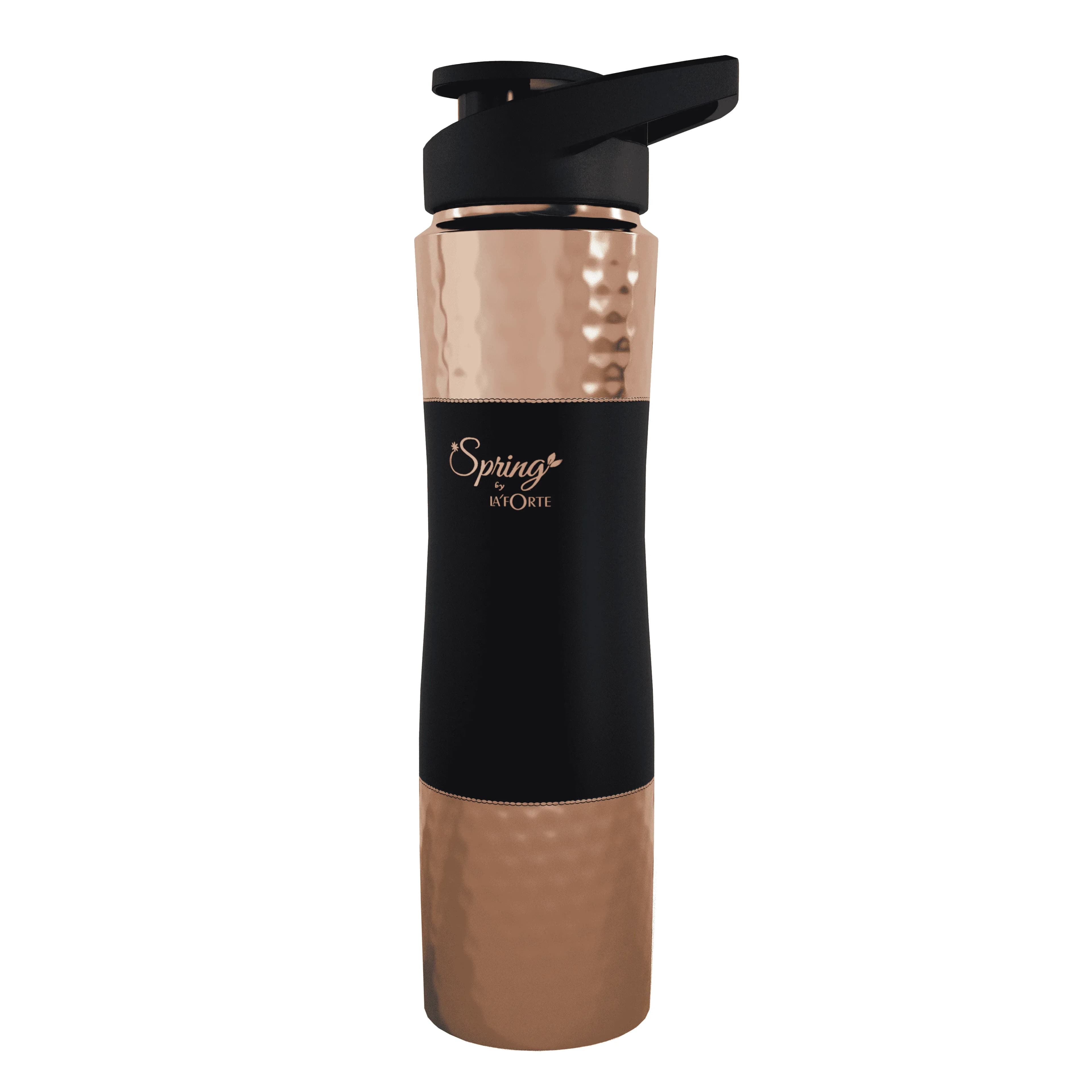 La'Forte Pure Copper Water Bottle Gold & Black