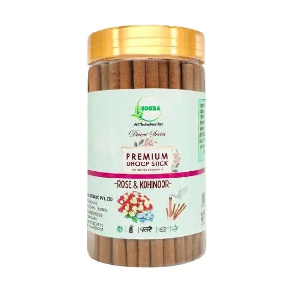Sogra Exclusive Premium Rose and Kohinoor Fragrances Dhoop Stick