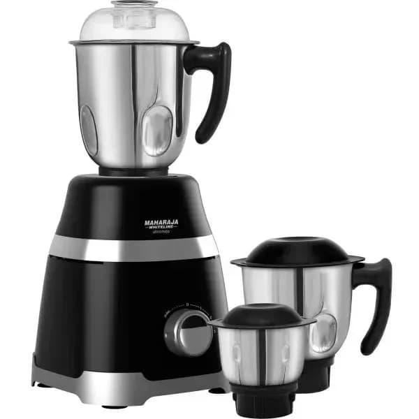 Maharaja Whiteline Ultramax HD 1000W Mixer Grinder with 3 Jars (Black, Silver)