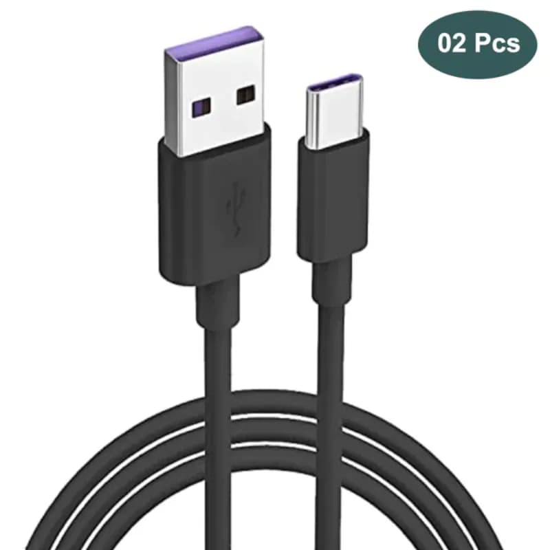 La'Forte USB Type-A to USB Type-C 2.0 Charging Cable (1.2 m) – Black, Pack of 2