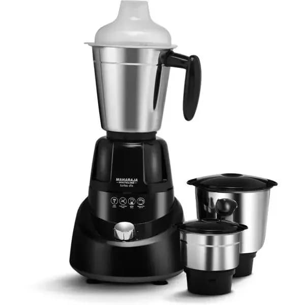Maharaja Whiteline Turbo DLX 750W Mixer Grinder (3 Jars, Black)