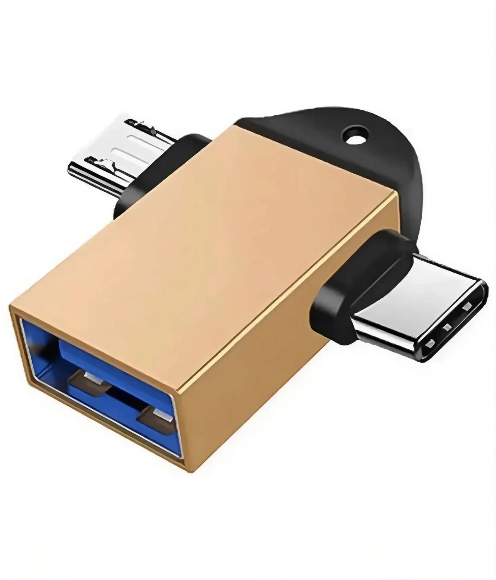 2-in-1 OTG Adapter Micro USB & USB-C to USB-A 3.0, Pack of 10