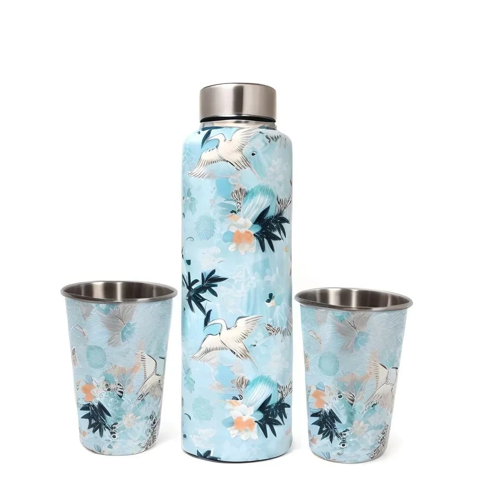 La'Forte Premium Stainless Steel Bottle with Drinking Glass