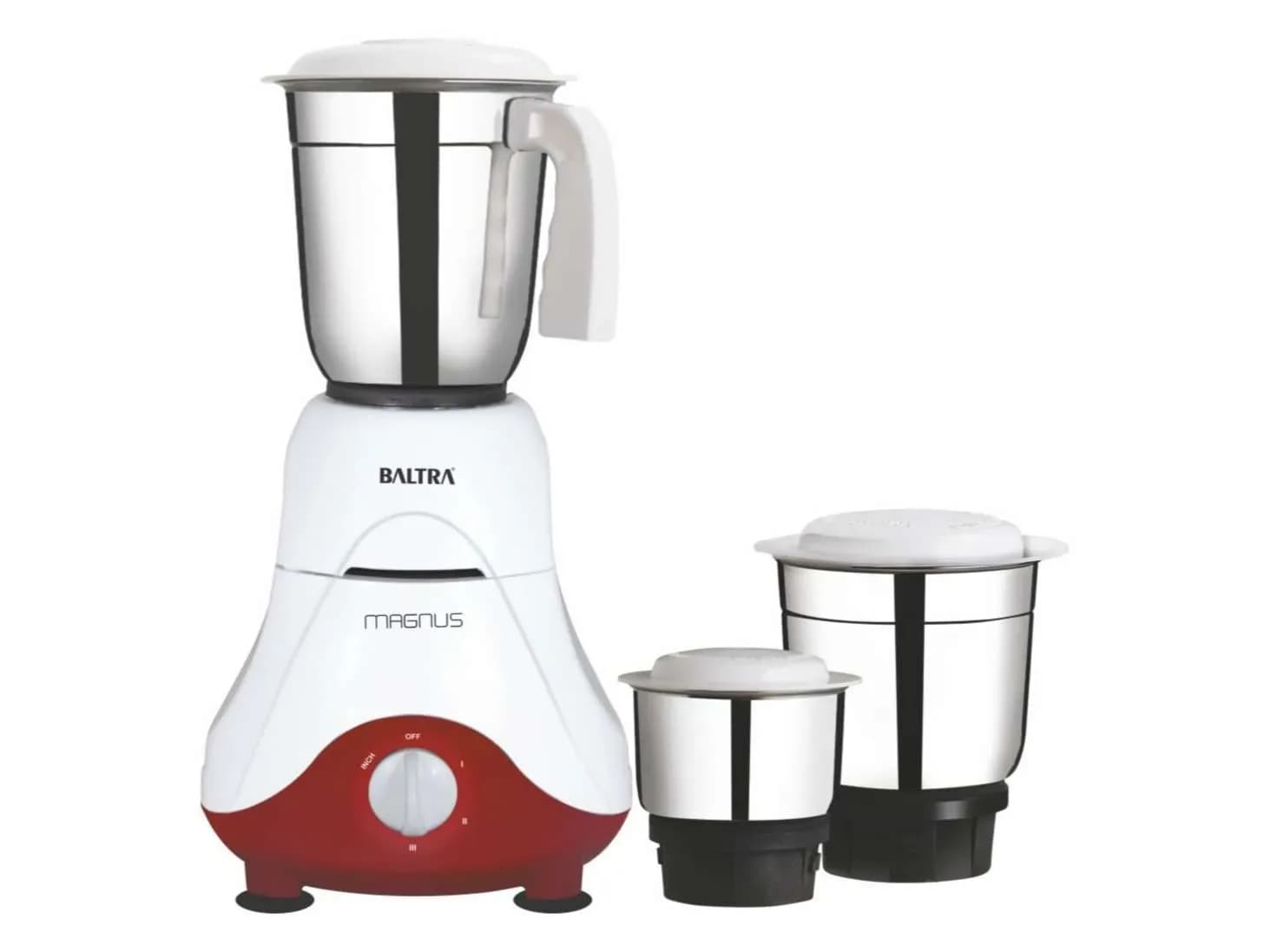Baltra Magnus Mixer Grinder 550W with 3 Stainless Steel Jars