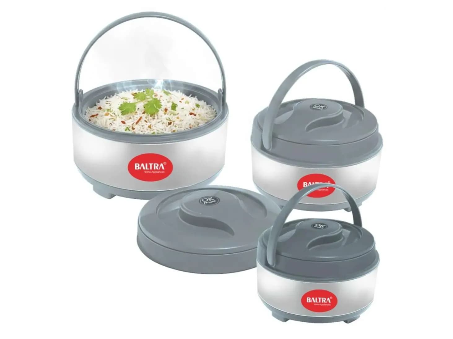 Baltra Cheris Insulated Casserole Set of 3 with Lids (1000ml, 1500ml, 2000ml)
