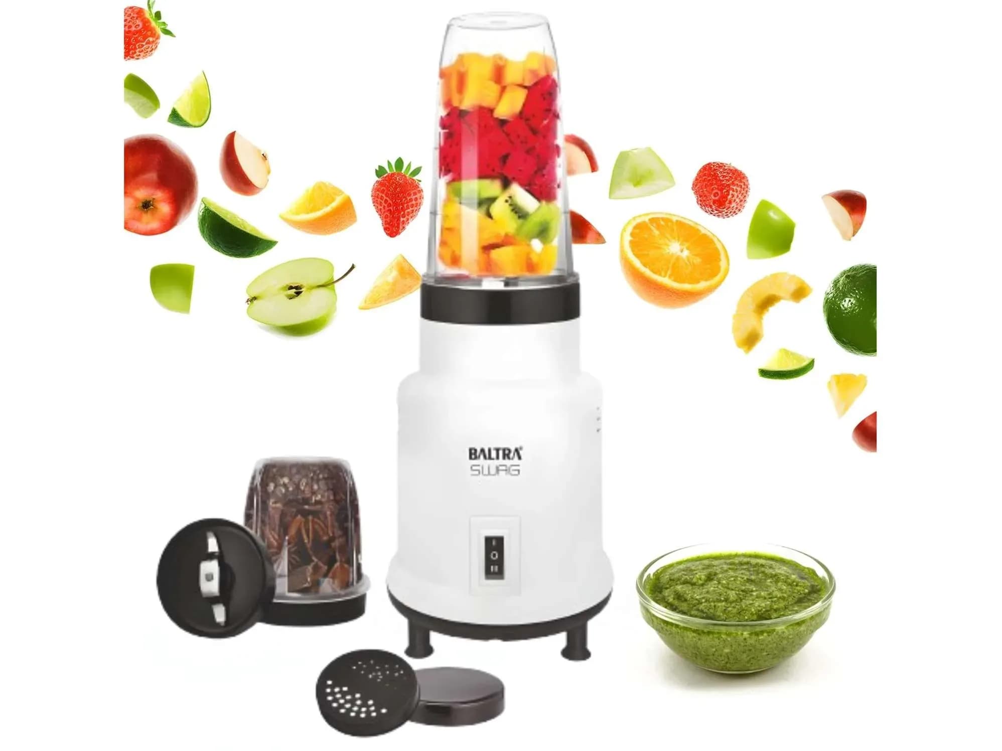 Baltra Swag Nutri 2-Jar 400W Mixer Grinder for Smoothies, Chutney & Shakes
