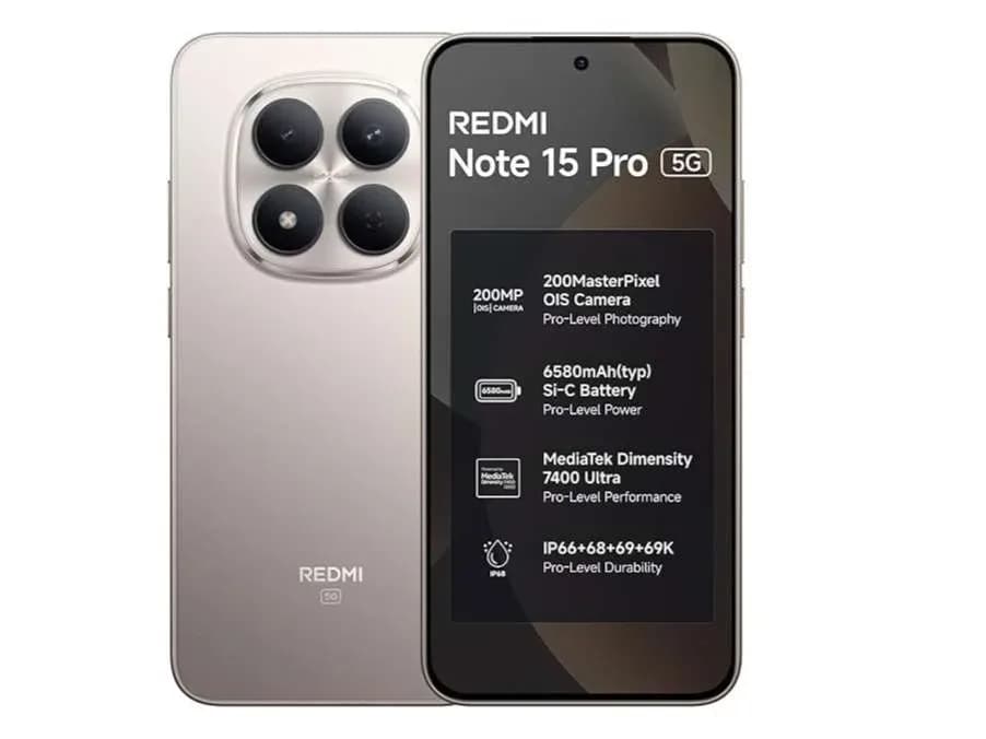 Redmi Note 15 Pro 5G (8GB RAM, 128GB) - Silver Ash