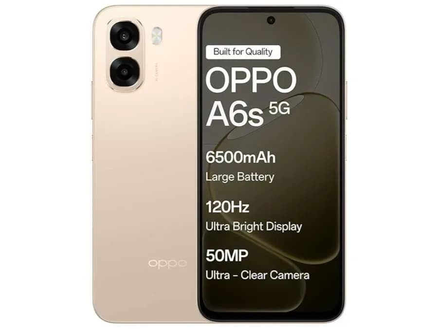 OPPO A6S 5G Smartphone, 6GB RAM, 128GB Storage, Aurora Gold