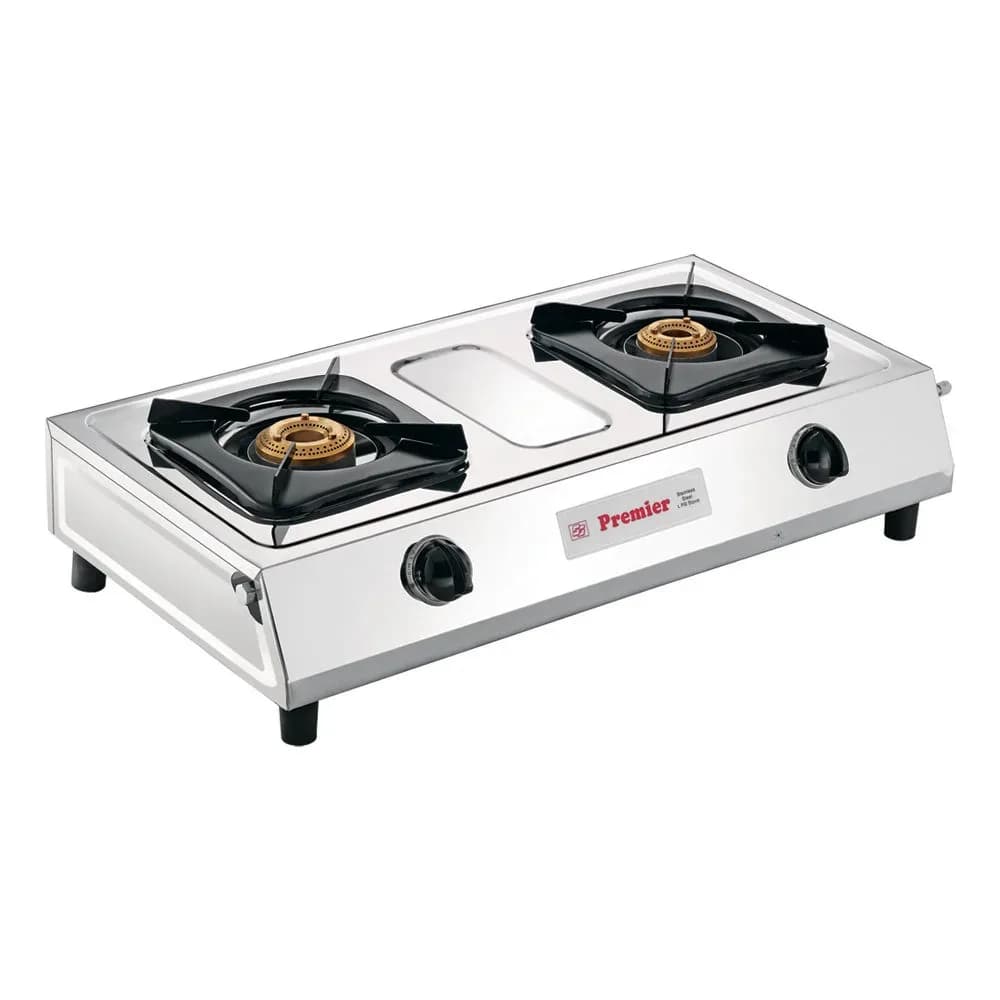 Premier Elite 2-Burner Stainless Steel LPG Stove (Manual)