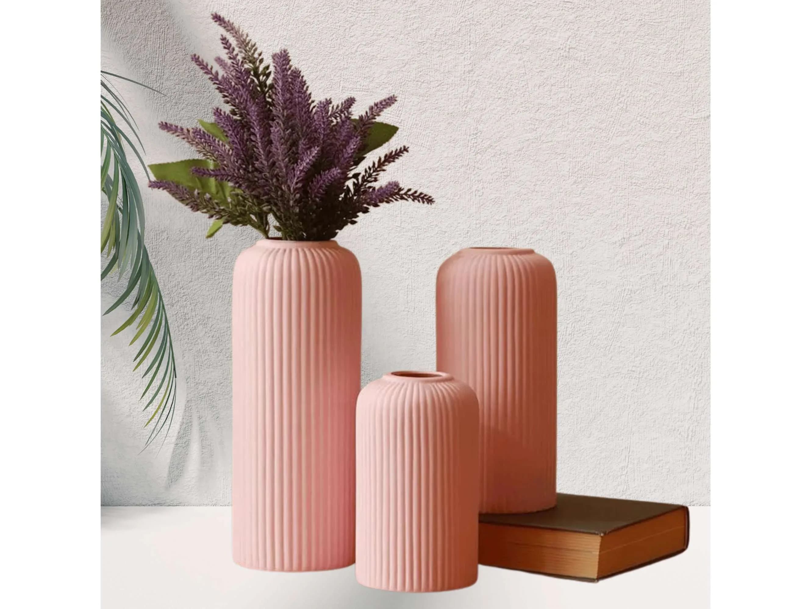 Modern Ceramic Flower Vase Set of 3