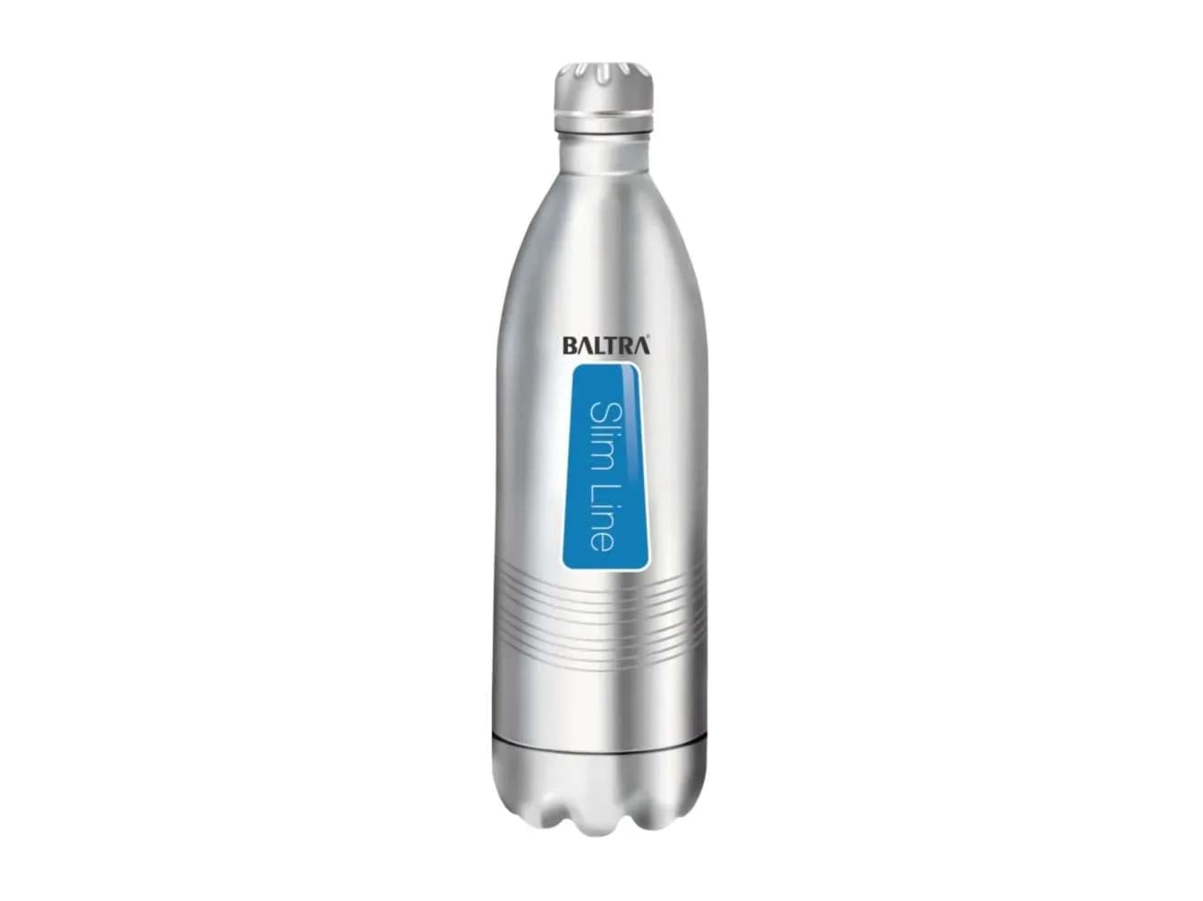 BALTRA Cola Bottle thermosteel 24 Hours Hot and Cold Water Bottle Stainless Steel Flask 1 Litre, Silver