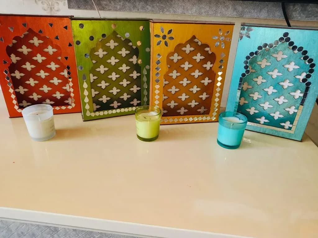 Sushma's Creation Candle Design 4 Piece