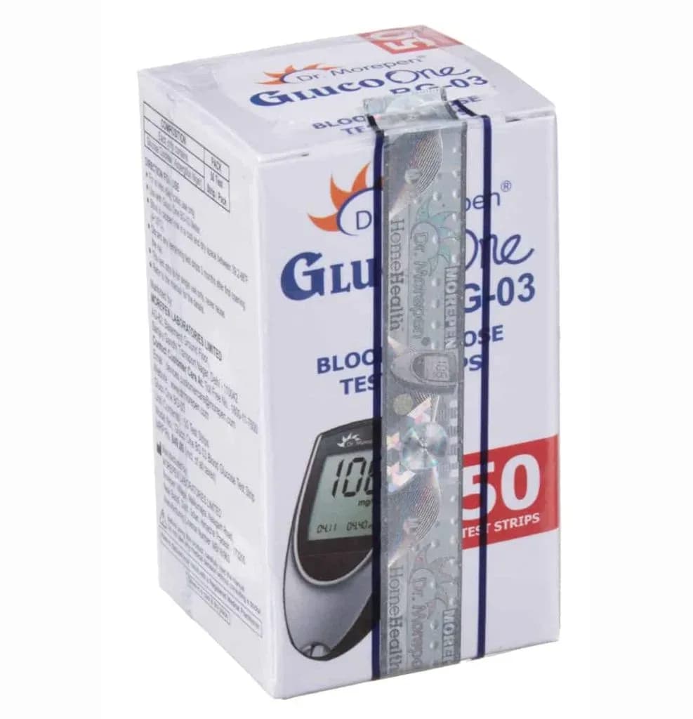 Dr Morepen Glucometer Test Strips Pack of 50