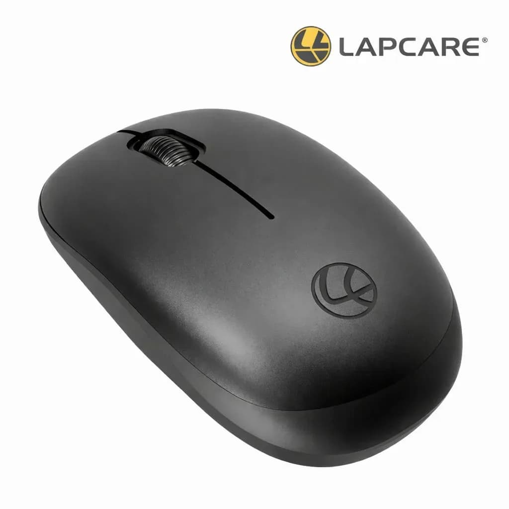 Lapcare Safari III Wireless Mouse, 2.4GHz, 1600 DPI, Nano Receiver, Plug & Play – Black