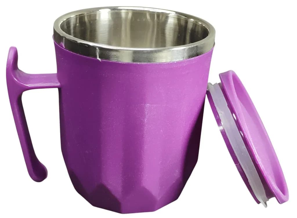 Purple Hot & Cold Coffee Mug with Lid