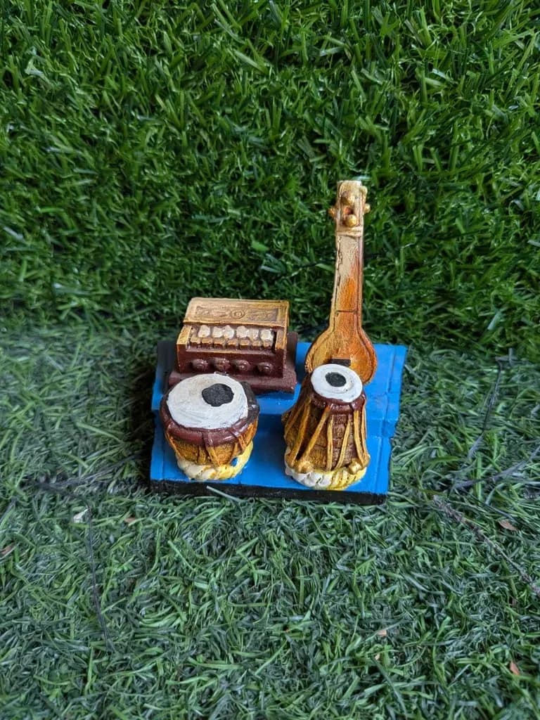 Miniature Indian Classical Musical Instrument Set