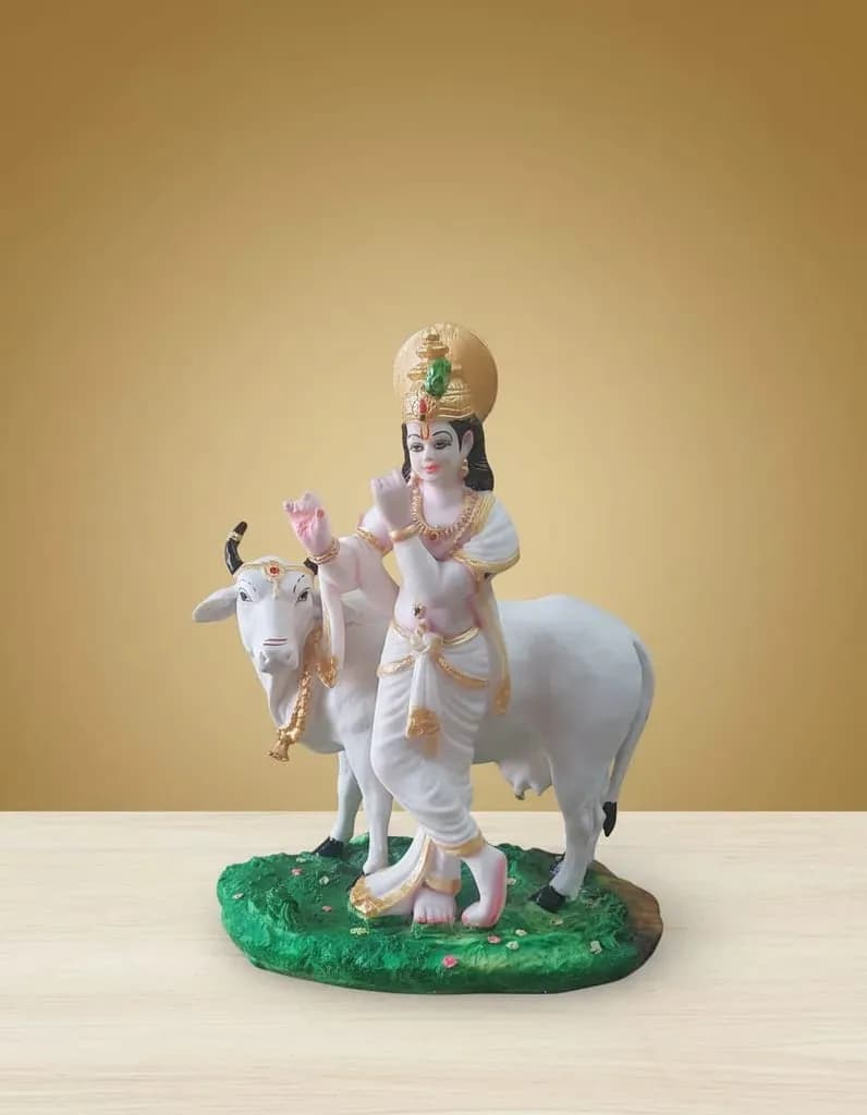 Divine Krishna with Cow Idol