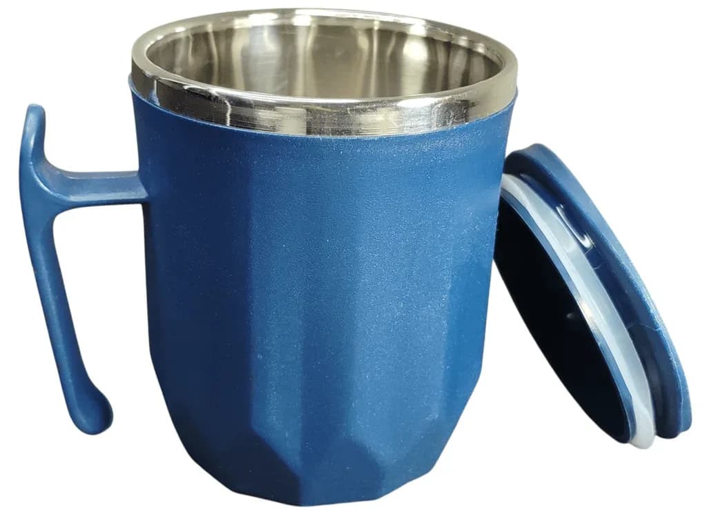 Blue Insulated Stainless Steel Coffee Mug
