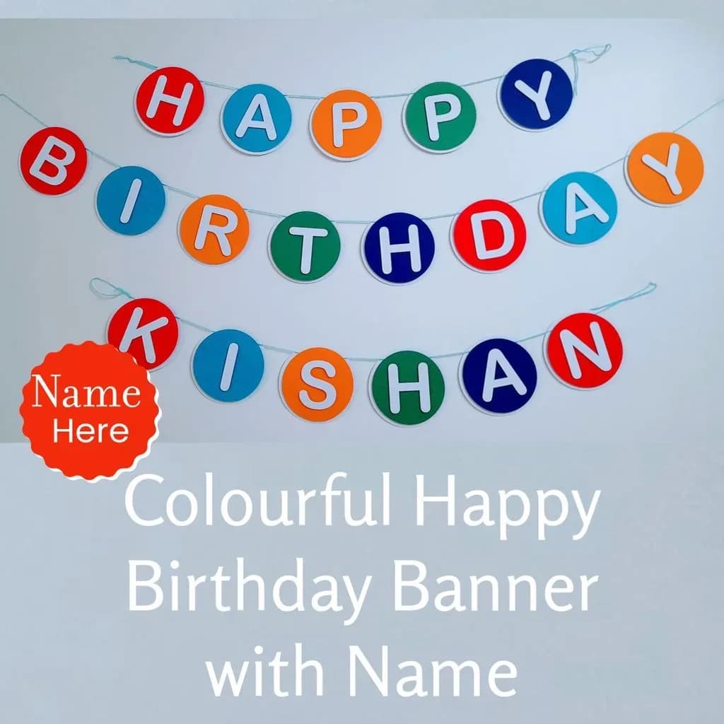 Partybus Colourful Happy Birthday Banner