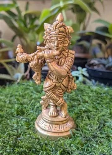 Krishna Brass Statue – The Melody of Divinity