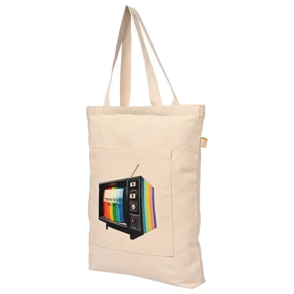 Rukavat ke liye khed nahi hai! Printed Cotton Tote Bag