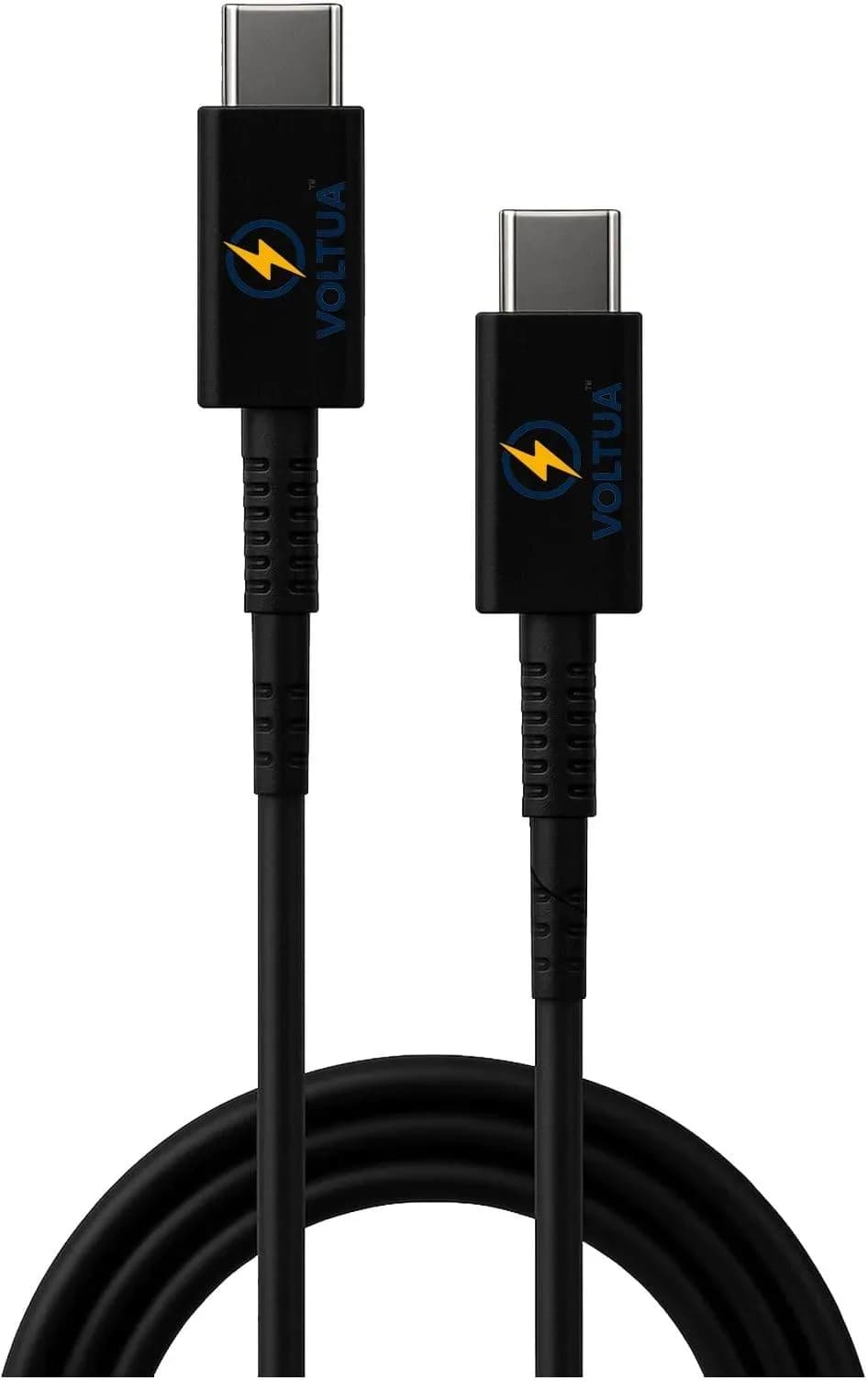 Voltua USB-C to USB-C Fast Charging Cable, 60W, 1 m, Black