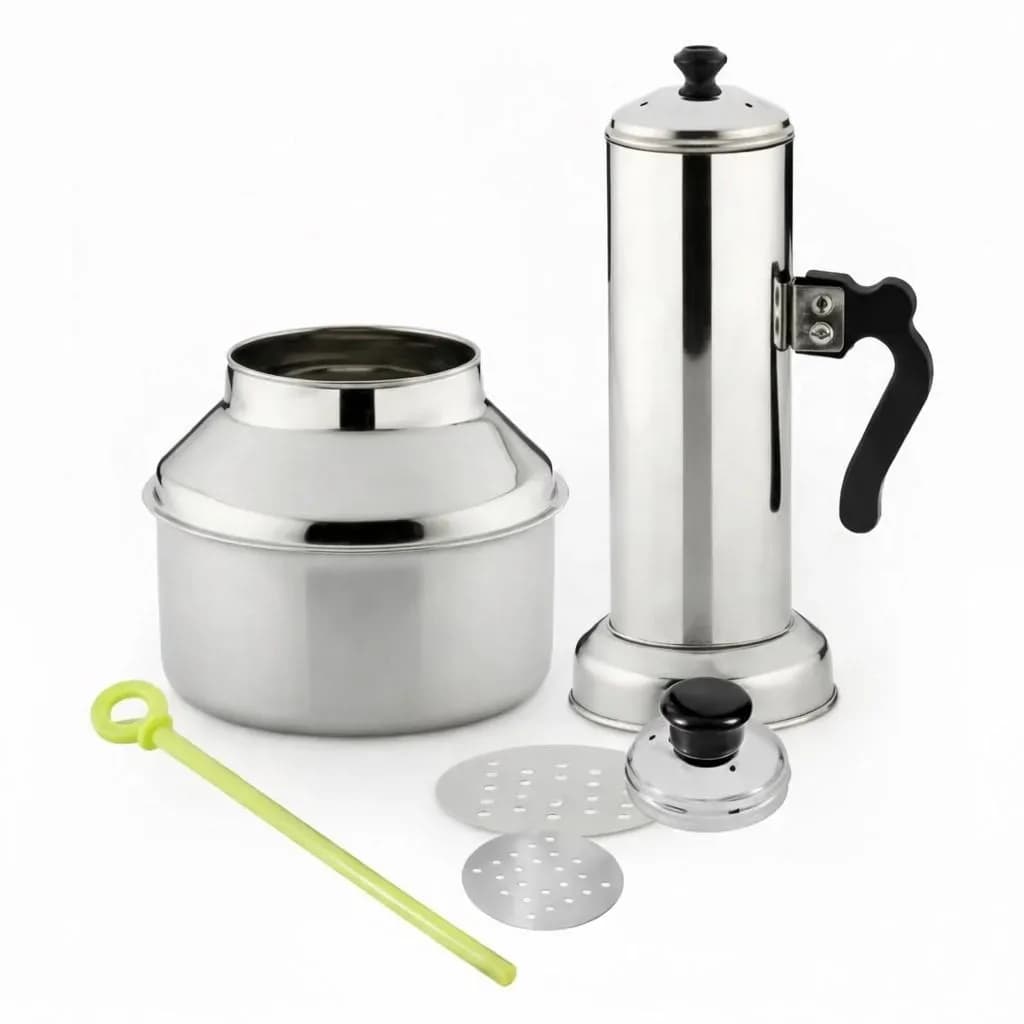 Avatar Stainless Steel Puttu Maker with Steamer, Traditional Kerala Puttu Kudam