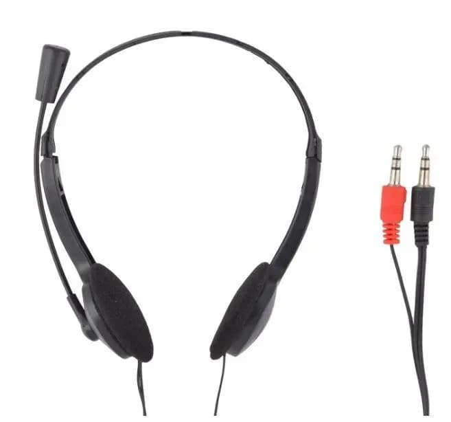 Wired Stereo Headphones with Microphone and Dual 3.5 mm Jack for PC, Mac and Laptop