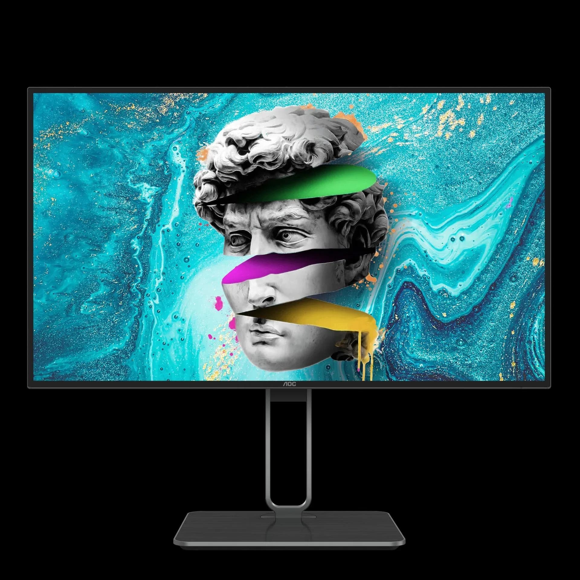 AOC 27" Nano IPS 4K Monitor with Height-Adjustable Stand