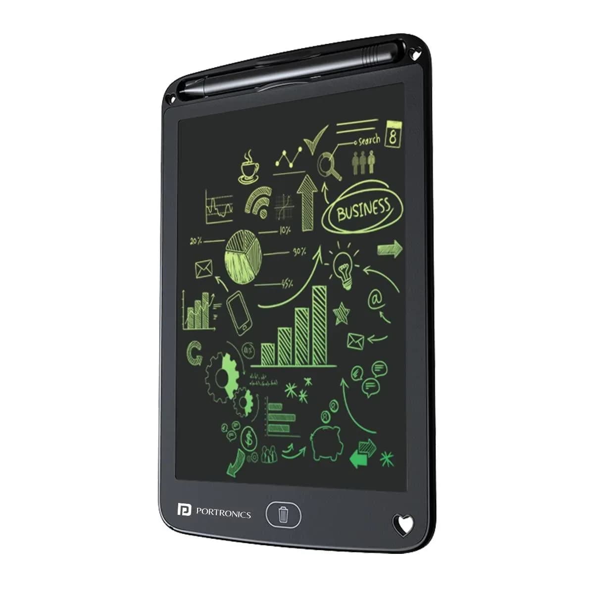 Portronics Ruffpad Re-Writable Multicolor LCD Writing Pad