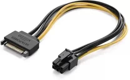 15-pin SATA to 6-pin PCIe Power Cable